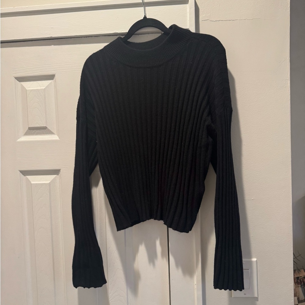 Madewell Black Ribbed Sweater